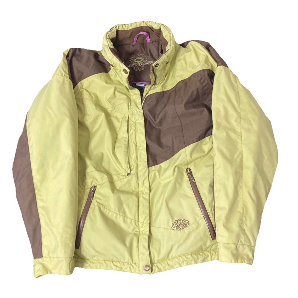 Girls Obermeyer Ski Snowboard Jacket Size 16 Juniors, Light green.